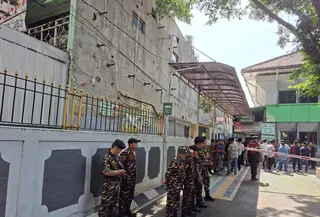 Banser NU Kawal Sidang Vonis Yaqut (Rifqt Alief Abiyya/Liputan6.com)