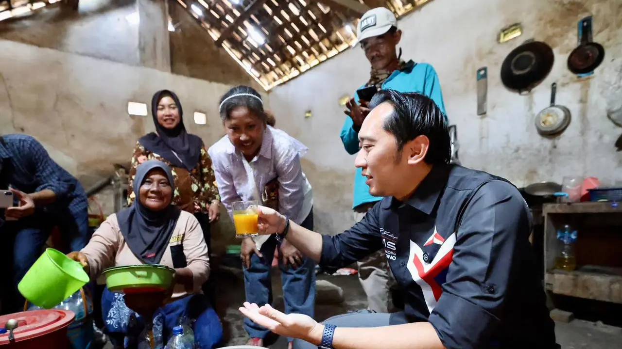 Wakil Ketua Umum Partai Demokrat, Edhie Baskoro Yudhoyono (Ibas), mengunjungi Desa Karangrejo, Kecamatan Kawedanan, Magetan, Kamis (16/10) dalam acara bertema "Dari Rasa ke Raga: Merawat Tradisi Jamu Nusantara dari Magetan (Istimewa)