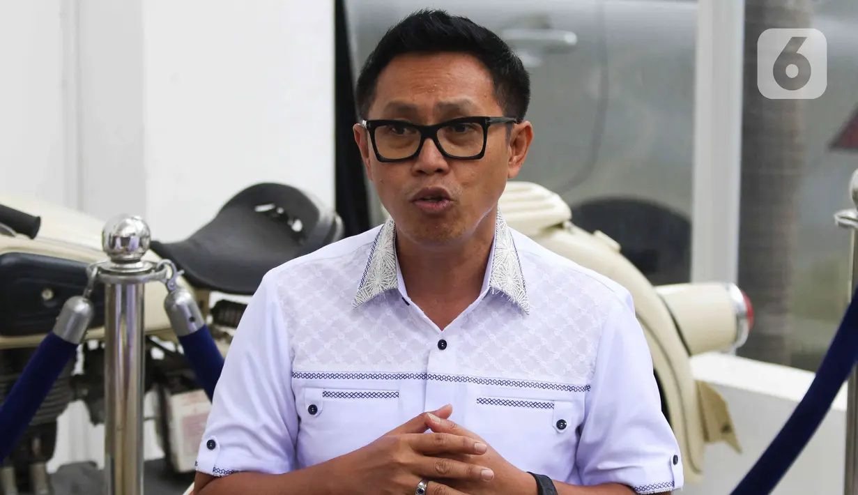 <p>Eko Patrio saat ditemui di kantornya, Ekomando Artist Management, Jakarta Timur, Senin (25/7/2022). (Liputan6.com/Herman Zakharia)</p>