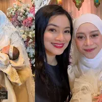 Potret aqiqah anak kedua Rizky Billar dan Lesti Kejora. (credit:instagram.com/nikitamirzanimawardi_1//titi_kamall).