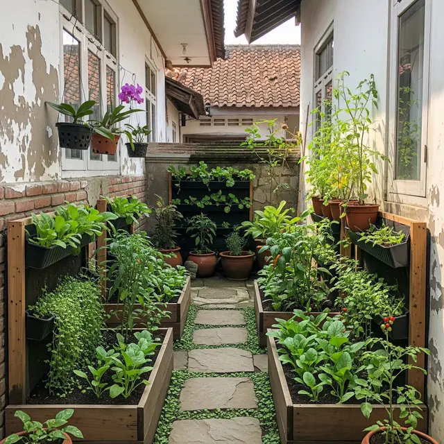 9 Desain Kebun Sayur di Gang Sempit, Lahan Terbatas Jadi Produktif