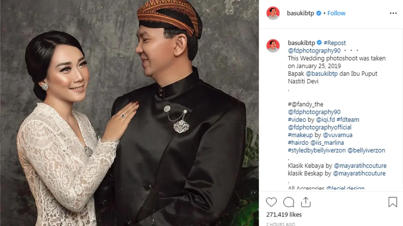 Ahok dan Puput Nastiti Devi