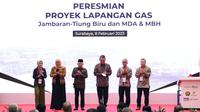 Wakil Presiden Republik Indonesia, K.H. Ma&rsquo;ruf Amin, meresmikan Proyek Strategis Nasional (PSN) Jambaran-Tiung Biru (JTB) di Surabaya, Jawa Timur, Rabu (8/2/2023). (Dok Pertamina)
