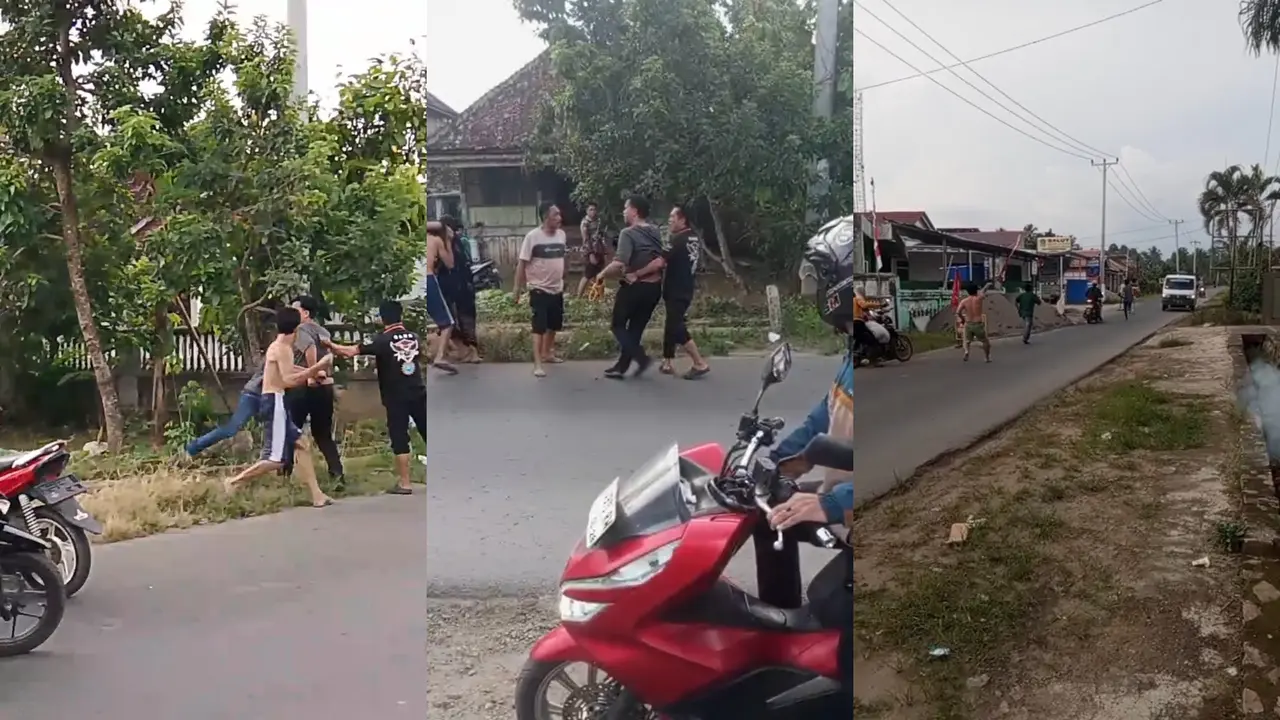 Tangkapan layar video viral personel Satresnarkoba Polres Pesawaran dikepung warga saat hendak menangkap terduga pengedar narkoba. (Dok. Istimewa).