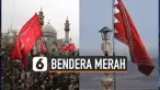 Bendera merah dikibarkan di Masjid Jamkaran, Qom, Iran bertuliskan seruan “Ya Allah, semoga wali-Mu muncul kembali”.