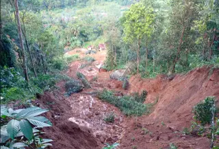 Longsor Tebing Gunung Ranggasena di Bandung Barat. (Dok. Kecamatan Sindangkerta)