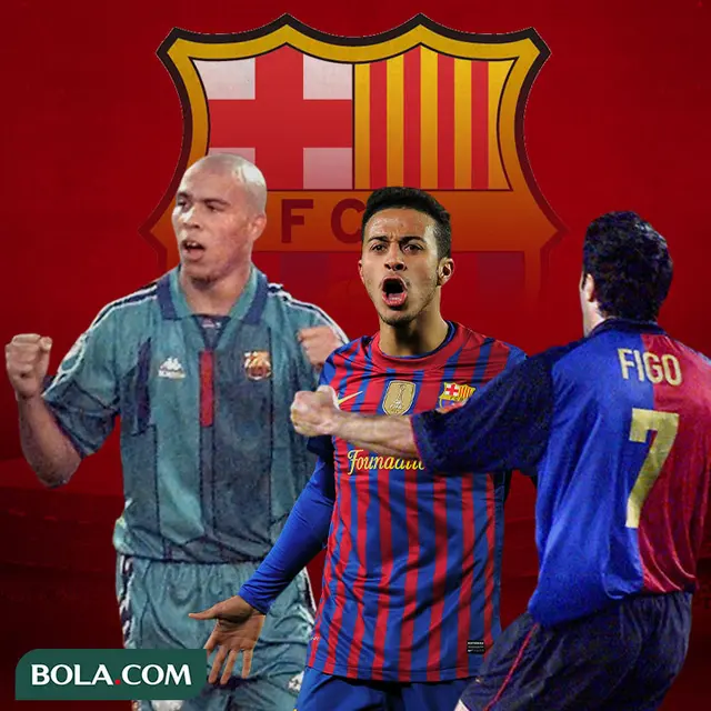 Barcelona - Ronaldo Nazario, Thiago Alcantara, Luis Figo