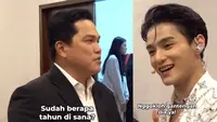 Zayyan XODIAC bertemu Menteri BUMN Eric Thohir sebelum tampil. (Dok: Twitter @vitZayy)