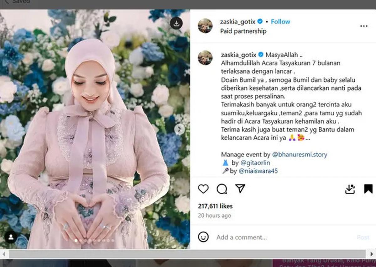 Zaskia Gotik Diam-Diam Hamil Anak Ketiga, Minta Doa Diberi Kelancaran Bersalin