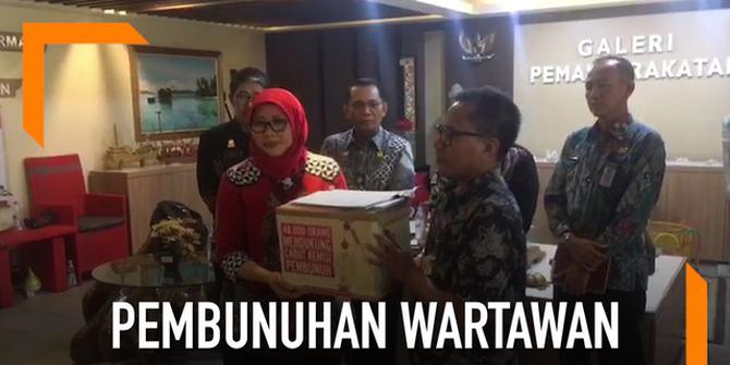 VIDEO: AJI Serahkan Petisi Online Tolak Remisi Pembunuh Wartawan