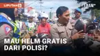 Polres Garut Bagi-bagi Helm Gratis