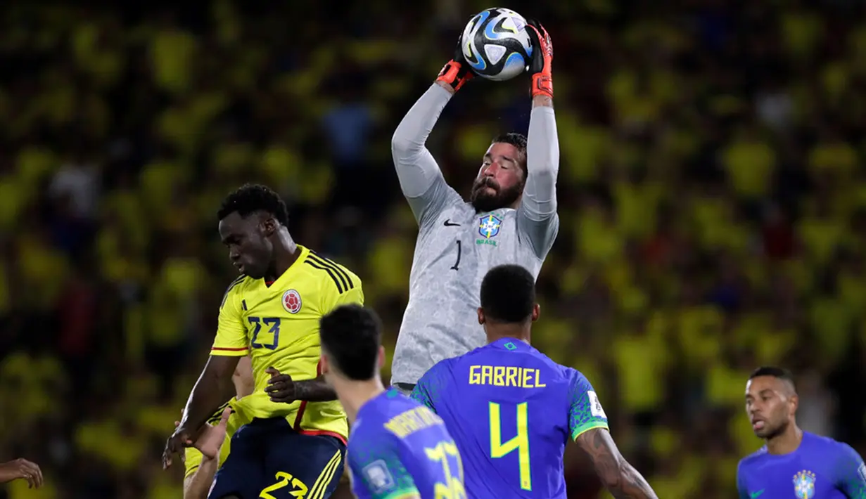Tambahan tiga poin membuat Kolombia naik ke posisi ketiga klasemen kualifikasi Piala Dunia 2026 zona Amerika Selatan dengan sembilan poin dari lima laga. (AP Photo/Ivan Valencia)