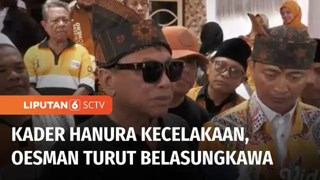 Kecelakaan maut yang menewaskan dua kader Partai Hanura di tol Ngawi, Jawa Timur, turut mengundang simpati dari Ketua Umum Partai Hanura, Oesman Sapta Odang. Atas kejadian tragis itu, OSO pun menyampaikan belasungkawa sedalam-dalamnya.