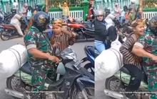 Momen TNI Jemput Anaknya Pakai Motor Butut Sambil Bawa Rumput, Aksinya Bikin Para Anak 'Kolong' Terharu