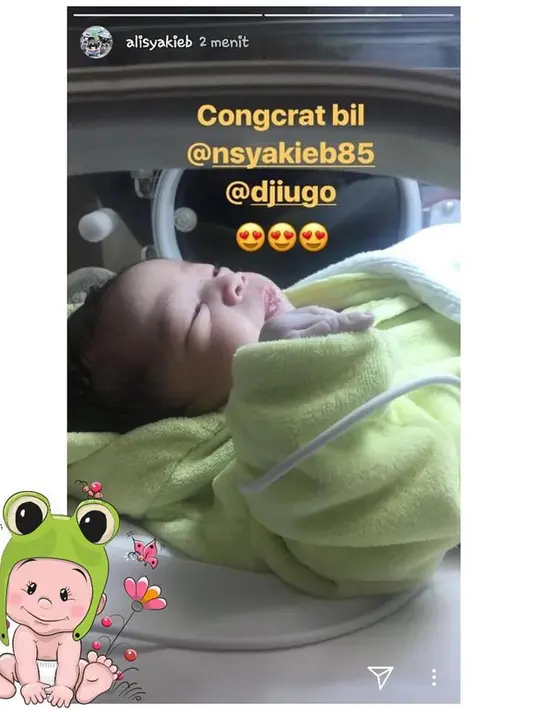 Anak pertama pasangan ini lahir pada Selasa (6/2) pukul 22.03 WIB. Berdasarkan salah satu akun @arthayasastables—seorang pencinta berkuda, olahraga yang juga ditekuni Nabila—yang memberikan informasi mengenai bayi perempuan Nabila. (Instagram/lambe_turah)