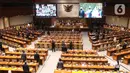 Suasana rapat paripurna ke-15 masa sidang IV tahun 2020-2021 di Kompleks Parlemen, Senayan, Jakarta, Selasa (23/3/2021). Rapat beragendakan mendengar laporan Baleg DPR terkait penetapan prolegnas RUU Prioritas tahun 2021. (Liputan6.com/Angga Yuniar)