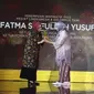 Ketua TP PKK Kota Pasuruan, Fatma Saifullah Yusuf dalam Anugerah Inspiratif Liputan6.com yang berlangsung di The Dome, Senayan Park, Sabtu (8/7/2023). (Liputan6.com/Angga Yuniar)