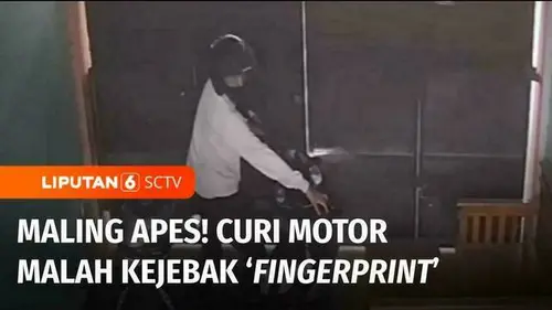 VIDEO: Maling Apes! Terjebak Pintu Sidik Jari saat Aksi Pencurian