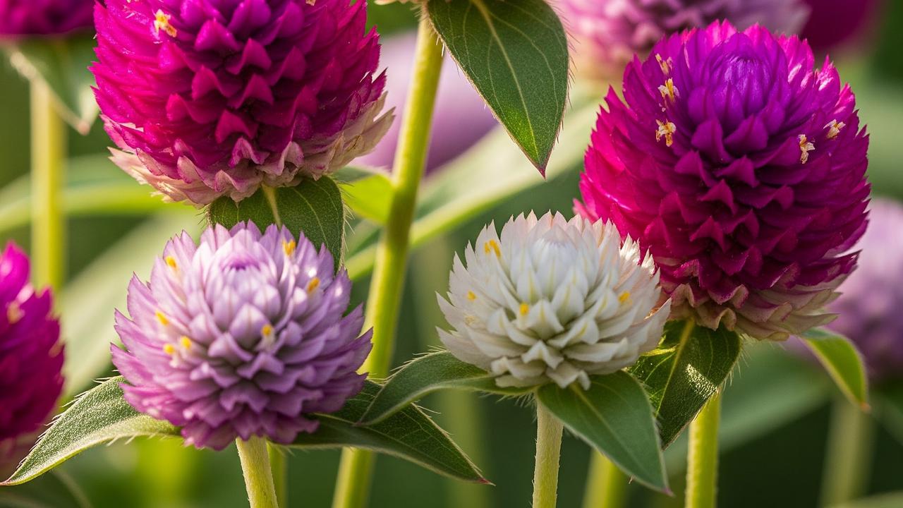 Bunga Kancing (Gomphrena globosa) (Gemini AI)