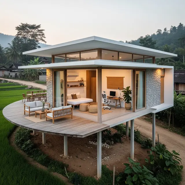 Rumah di Desa untuk Orang yang Ingin Work-Life Balance (Gemini AI)