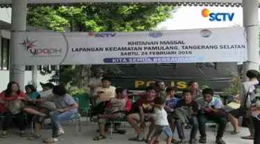 YPAPK bekerja sama dengan Yayasan Cahaya Sinar Bangsa gelar sunatan massal dan donor darah di permukiman warga di kawasan Pamulang, Tangsel.