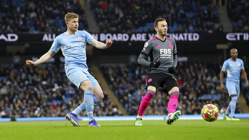 FOTO: Hujan Gol di Etihad Stadium, Manchester City Lumat Leicester City 6-3