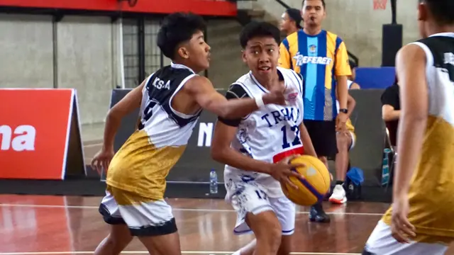 Keseruan kompetisi Play-In Bali Mandiri SSS 3x3 Indonesia Tournament