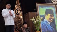 Ketua DPP PDI Perjuangan Ahmad Basarah saat memberikan sambutan di acara haul ke-55 Bung Karno yang digelar DPP PDI Perjuangan bersama PP Baitul Muslimin Indonesia di Masjid At-Taufiq, Lenteng Agung, Jakarta. (Istimewa)
