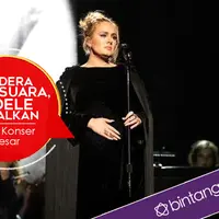 Adele terpaksa membatalkan dua konser besarnya karena mengalami cedera pita suara. (Foto: AFP/Bintang.com, Desain: Nurman Abdul Hakim/Bintang.com)