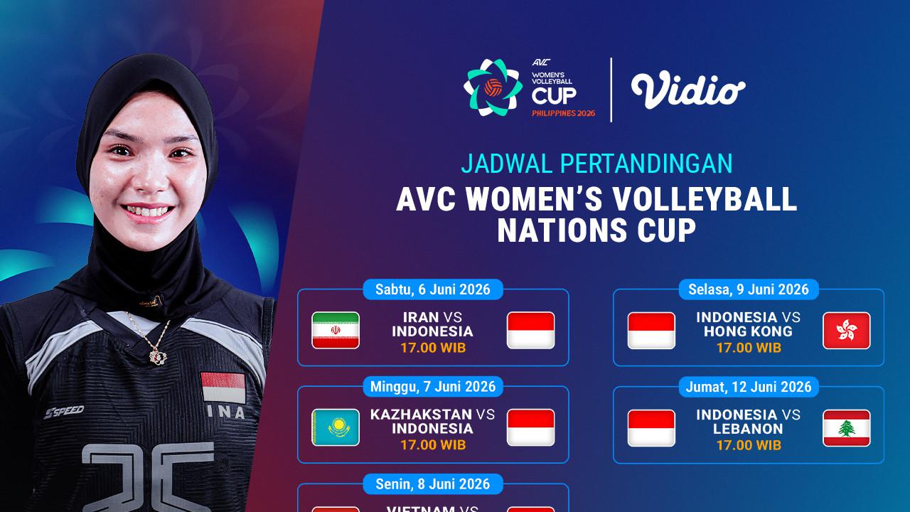 Saksikan Siaran Langsung AVC Women’s Volleyball Nation Cup di Vidio