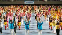 Lomba Senam Kreasi Tingkat Nasional di Gelora Bung Karno (GBK), Senayan, Jakarta, Rabu (30/11/2022)