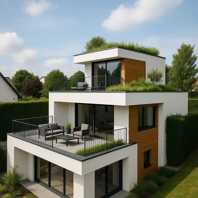 Model Rumah Atap Datar (Image by ChatGPT)