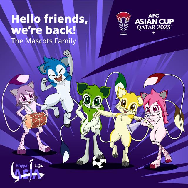 Maskot Piala Asia 2023.