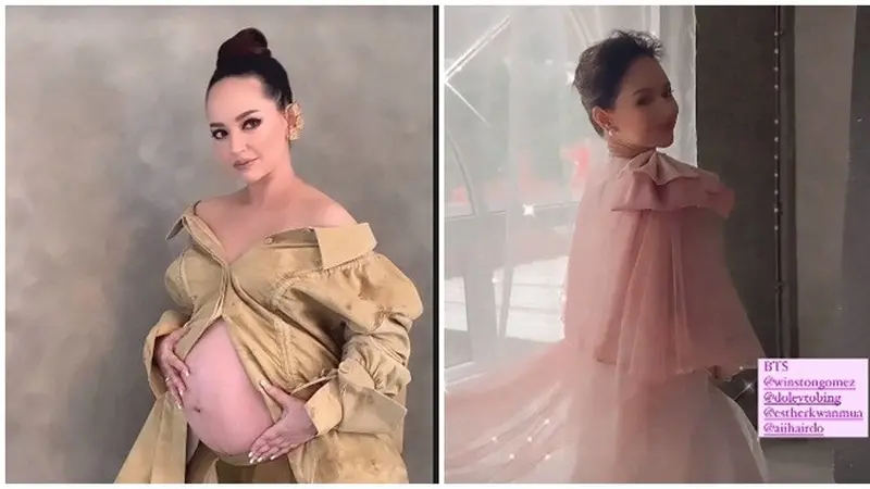 7 Gaya Maternity Shoot Angelica Simperler, Pamerkan Baby Bump