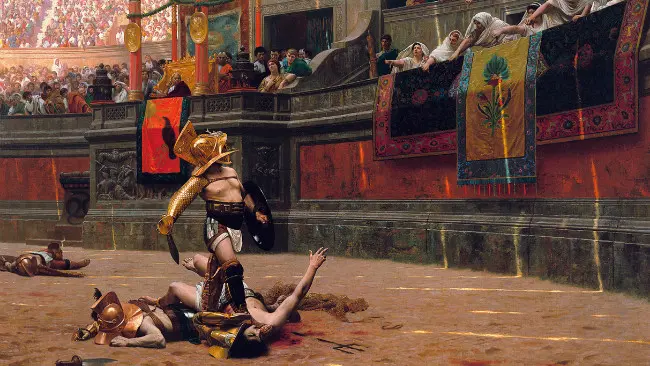 Lukisan gladiator oleh Jean-Leon Gerome Pollice Verso (Sumber Wikimedia Commons)