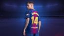 Philippe Coutinho akhirya menggunakan jersey bernomor 14 yang ditinggalkan Javier Mascherano di Barcelona. Coutinho menjadi pemain Brasil pertama yang menggunakan nomor tersebut. (Bola.com/photo fcbarcelona)