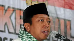 Ketua Umum PPP Romahurmuziy memberi sambutan dalam Mukerwil II di Jakarta, Sabtu (21/4). Mukerwil II PPP DKI Jakarta bertekad memenangkan PPP di Ibu Kota dalam Pemilu 2019. Merdeka.com/Dwi Narwoko)