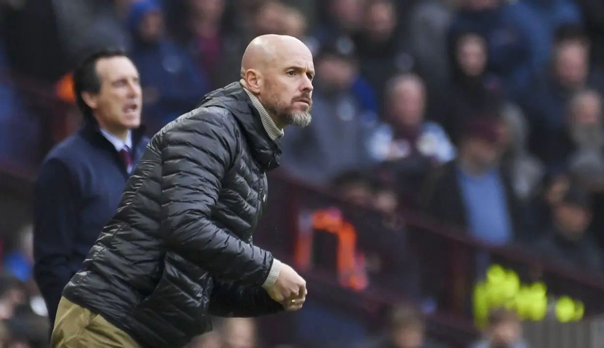 Man United harus puas meraih satu poin usai melawat ke markas Aston Villa pada laga lanjutan pekan ke-7 Premier League 2024/25. Bertanding di Villa Park, Minggu (6/10/2024) dini hari WIB, kedua tim bermain sama kuat 0-0. (AP Photo/Rui Vieira)