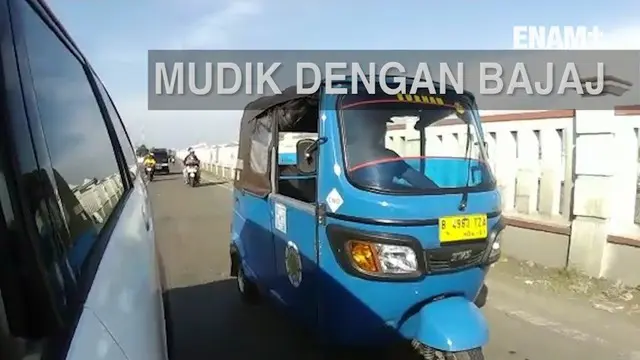 Pulang kampung adalah yang dinanti saat moment lebaran, namun biaya yang mahal membuat pria ini nekat mudik dengan bajaj.