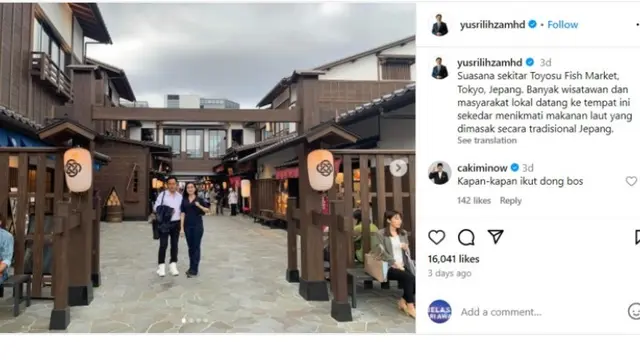 Yusril Ihza Mahendra dan Istri Liburan ke Jepang, Cak Imin Mau Ikutan