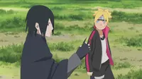 Boruto dan Sasuke dalam film Boruto: Naruto the Movie. (Pierrot)