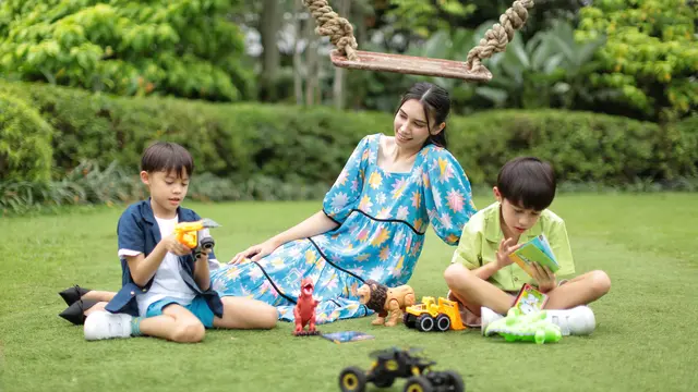 Foto liburan keluarga