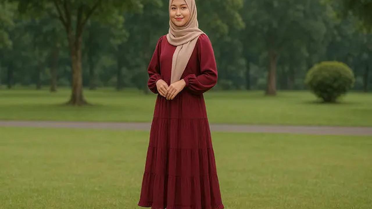7 Rekomendasi Gamis Burgundy Terbaru, Kasual dan Stylish untuk Segala Usia