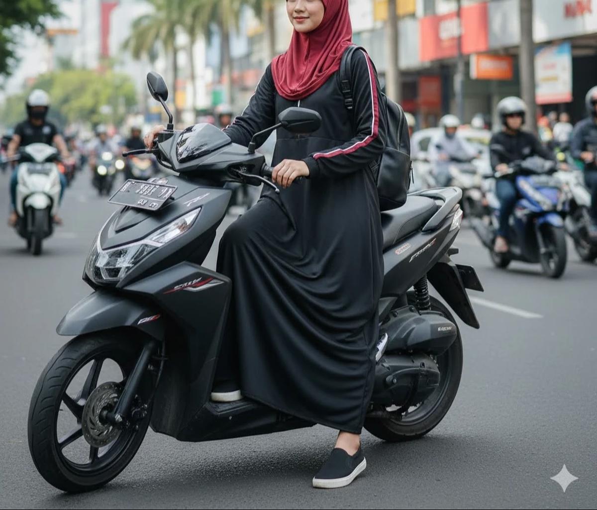 Model Gamis yang Cocok untuk Pengendara Motor
