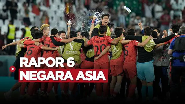 MOTION GRAFIS: Rapor 6 Negara Asia di Fase Grup Piala Dunia 2022