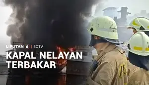 Kapal Nelayan Terbakar