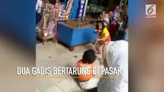 Rekaman 2 gadis yang berkelahi tanpa ada yang melerai di pasar Wonosobo mendadak viral, diduga keduanya mengalami stress