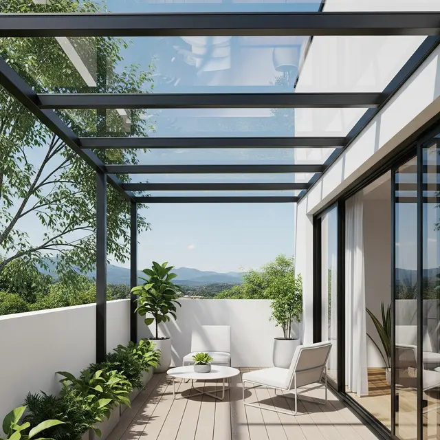 Model Plafon Teras Rumah Kecil yang Bikin Area Depan Terasa Lebih Tinggi (Image by Gemini AI)