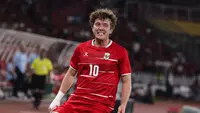 Penyerang Timnas Indonesia, Ole Romeny, berhasil mencetak gol saat Timnas Indonesia bersua Oman pada FIFA Matchday di Stadion Utama Gelora Bung Karno, Jakarta, Jumat (05/06/2026) malam WIB. (Bola.com/Abdul Aziz)