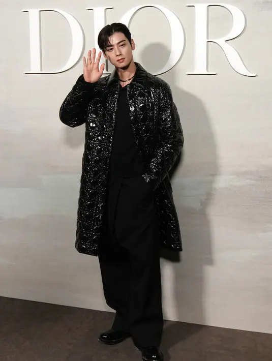 <p>Cha Eun Woo dalam fashion show Dior di Paris. (AP Photo/Francois Mori)</p>